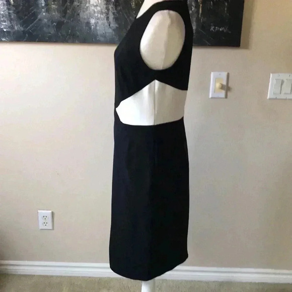 INC International Concepts Black & White Dress w/Cross Over Pleated Front-Size 6 - Picture 6 of 8